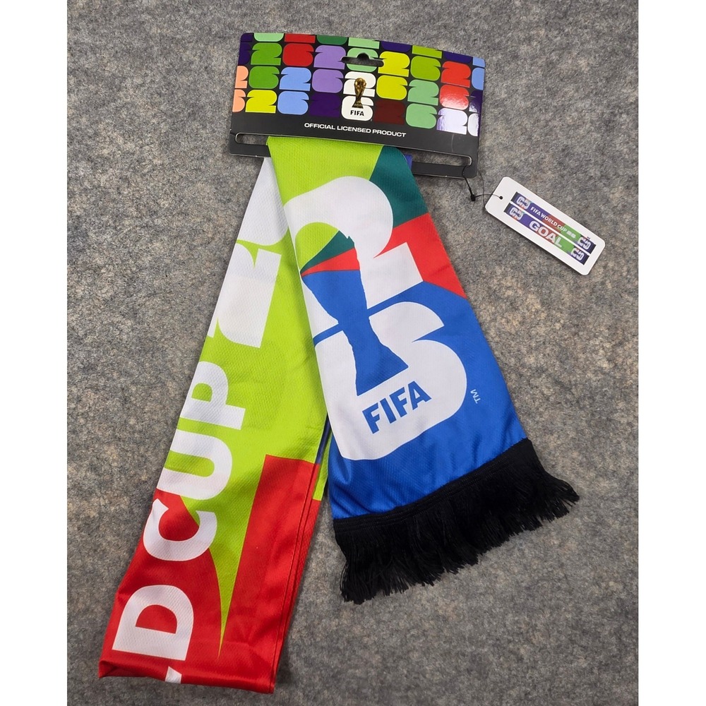 FIFA World Cup 2026 Official Licensed Soccer Scarf Multi Color Fringe SCF26MC21